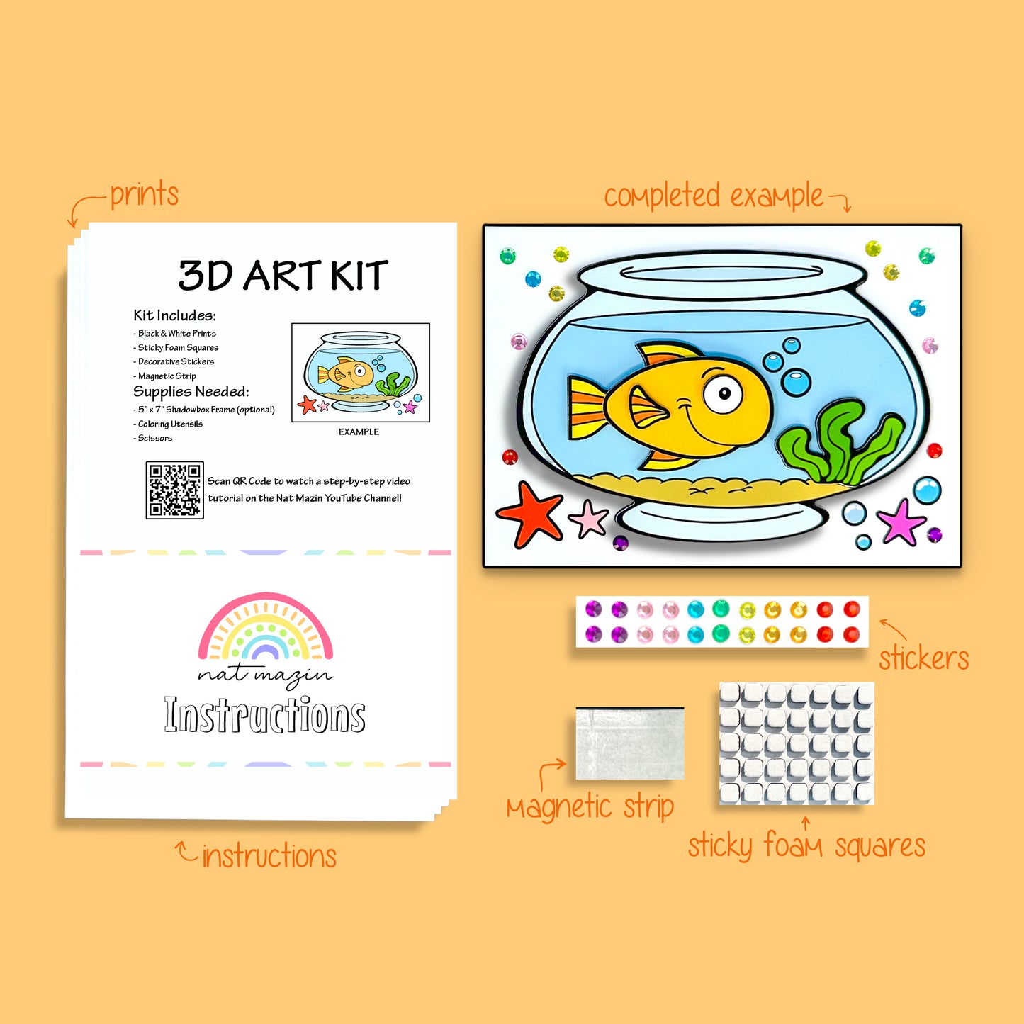 Aquarium Essentials 3D Art Kit