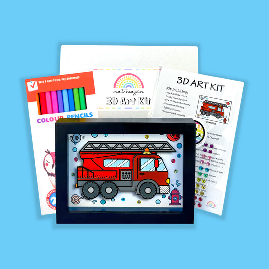 Fire Truck Deluxe 3D Art Kit