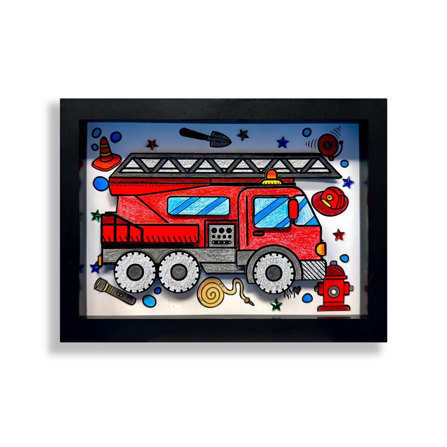 Fire Truck Deluxe 3D Art Kit