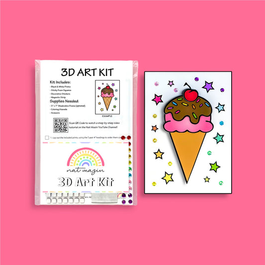 Ice Cream Essentials 3D Art Kit