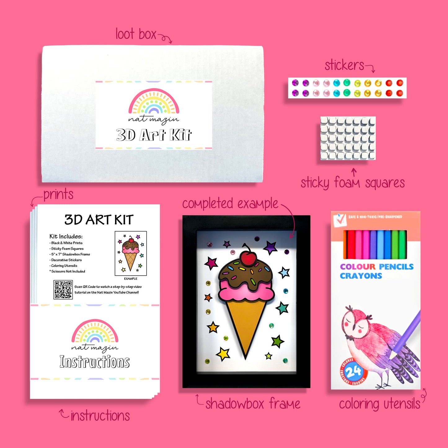 Ice Cream Deluxe 3D Art Kit