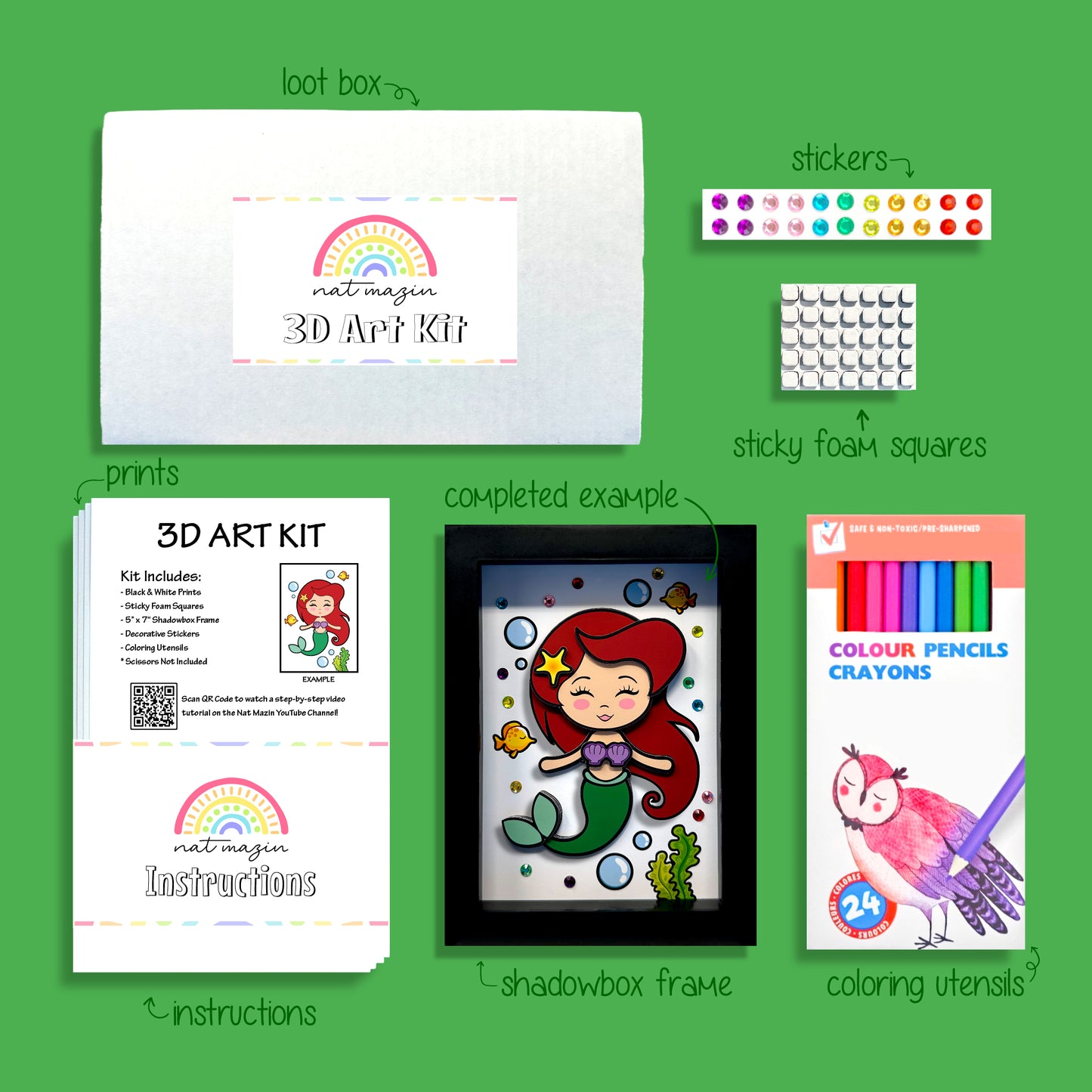 Mermaid Deluxe 3D Art Kit