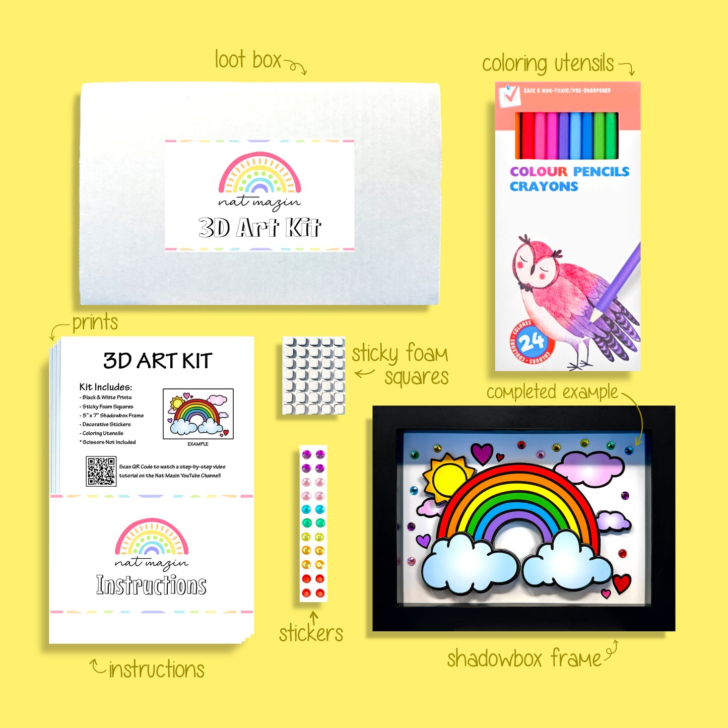 Rainbow Deluxe 3D Art Kit