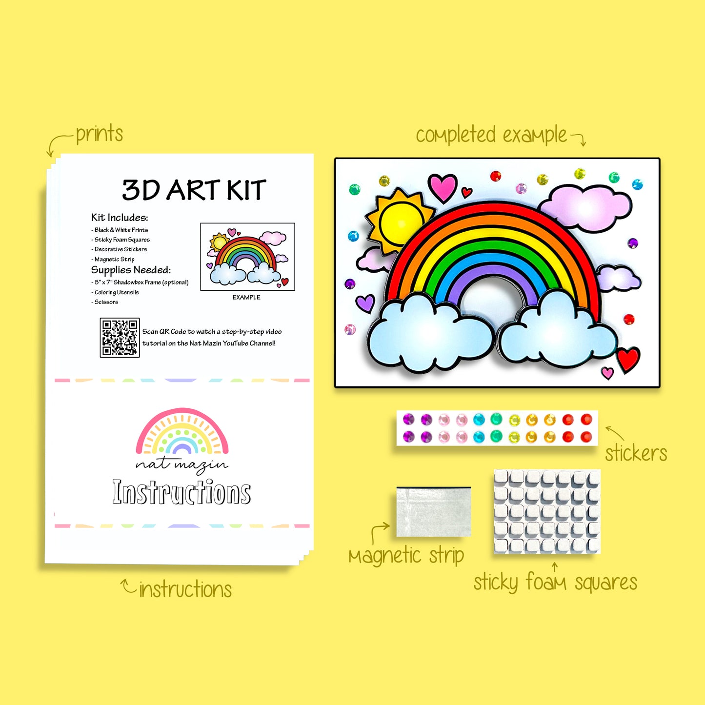 Essentials 3D Art Kit 5 Piece Party Pack