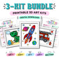 Adventures Bundle - 3 Printable 3D Art Kits - Digital Download