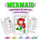 Mermaid Printable 3D Art Kit - Digital Download