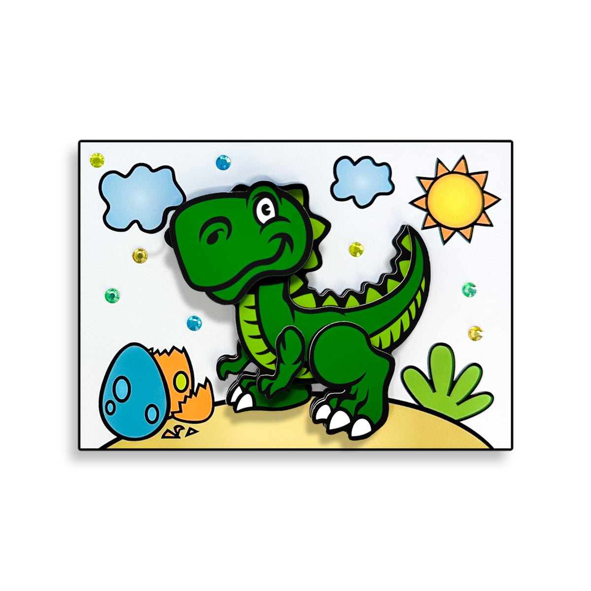 Dinosaur Printable 3D Art Kit - Digital Download