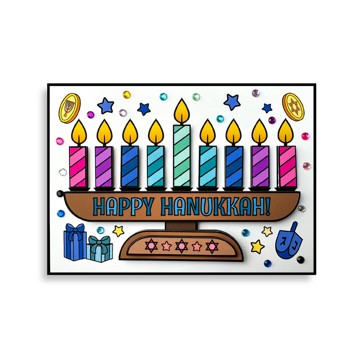 Hanukkah Printable 3D Art Kit - Digital Download