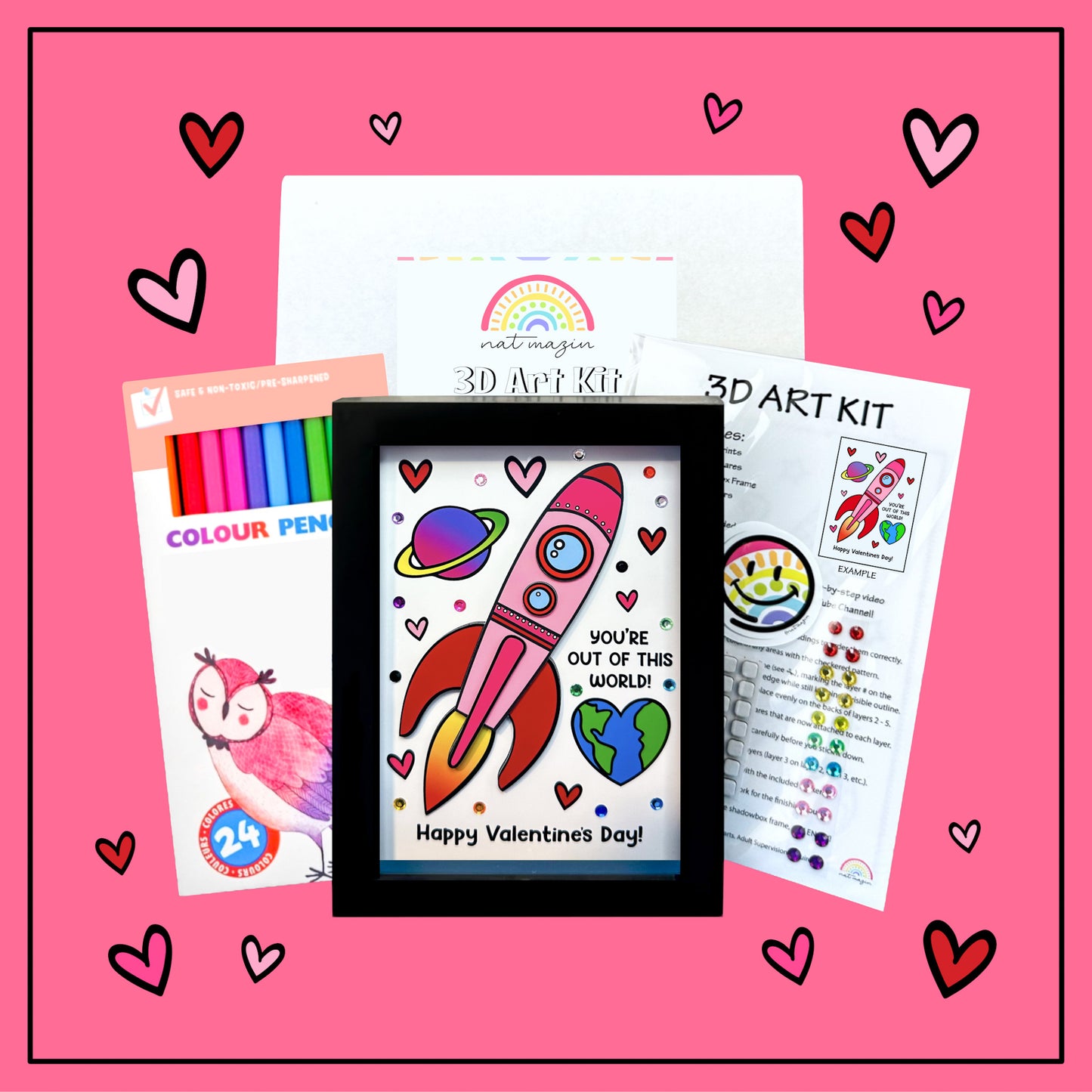 Valentines Deluxe 3D Art Kit