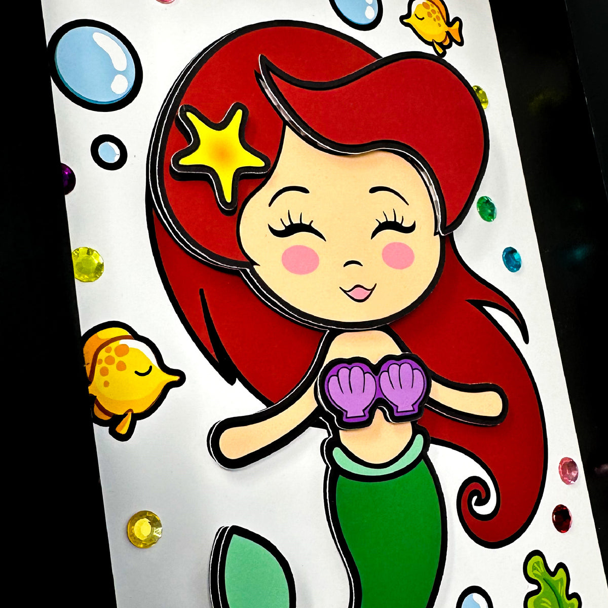 Mermaid Printable 3D Art Kit - Digital Download