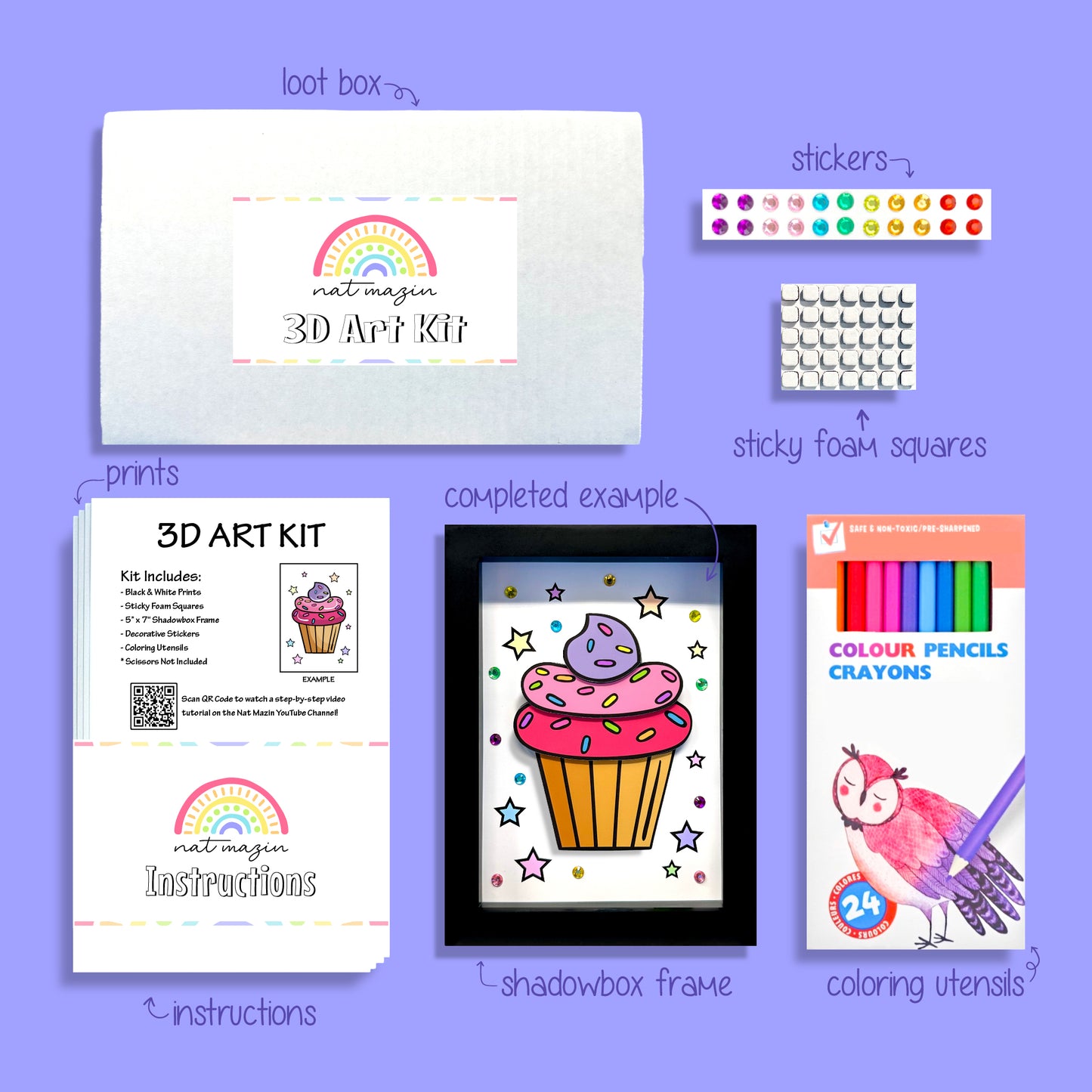 Cupcake Deluxe 3D Art Kit